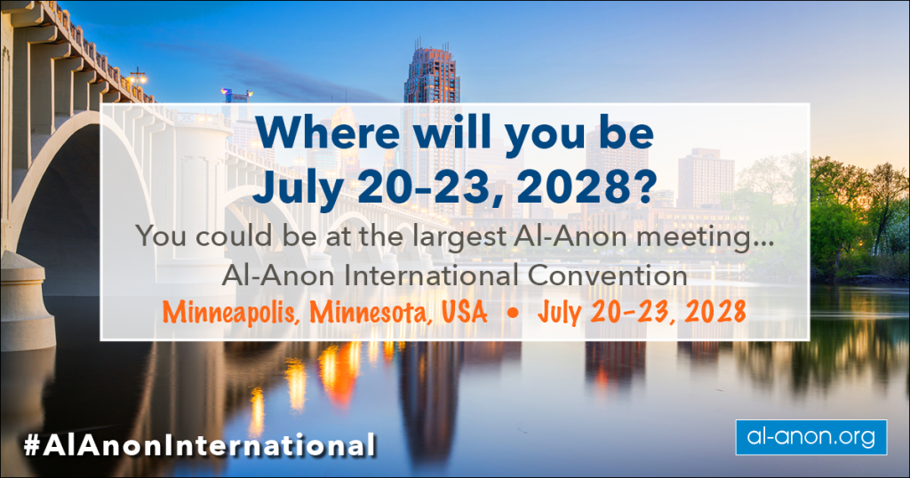 Where will you be July 20-23 2028? You could be at the largest Al-Anon meeting Al-Anon International Convention. Minneapolis, MN USA. #AlAnonInternational