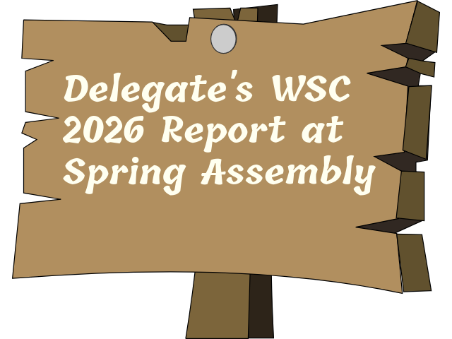 delegates wsc 2026 report at spring assembly