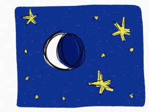 moon and stars
