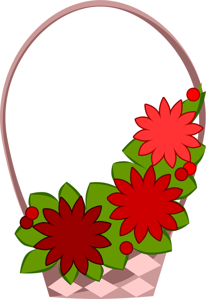 basket with flowers