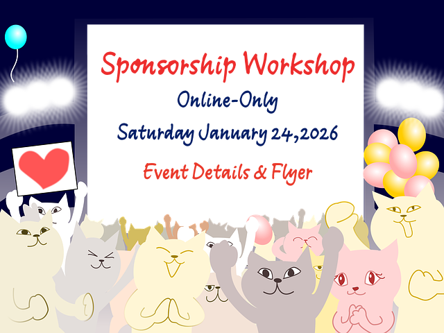 cats holding announcement